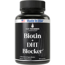 DHT Blocker for Men + Biotin 10000mcg, Saw Palmetto, Pumpkin Seed, & Nettle