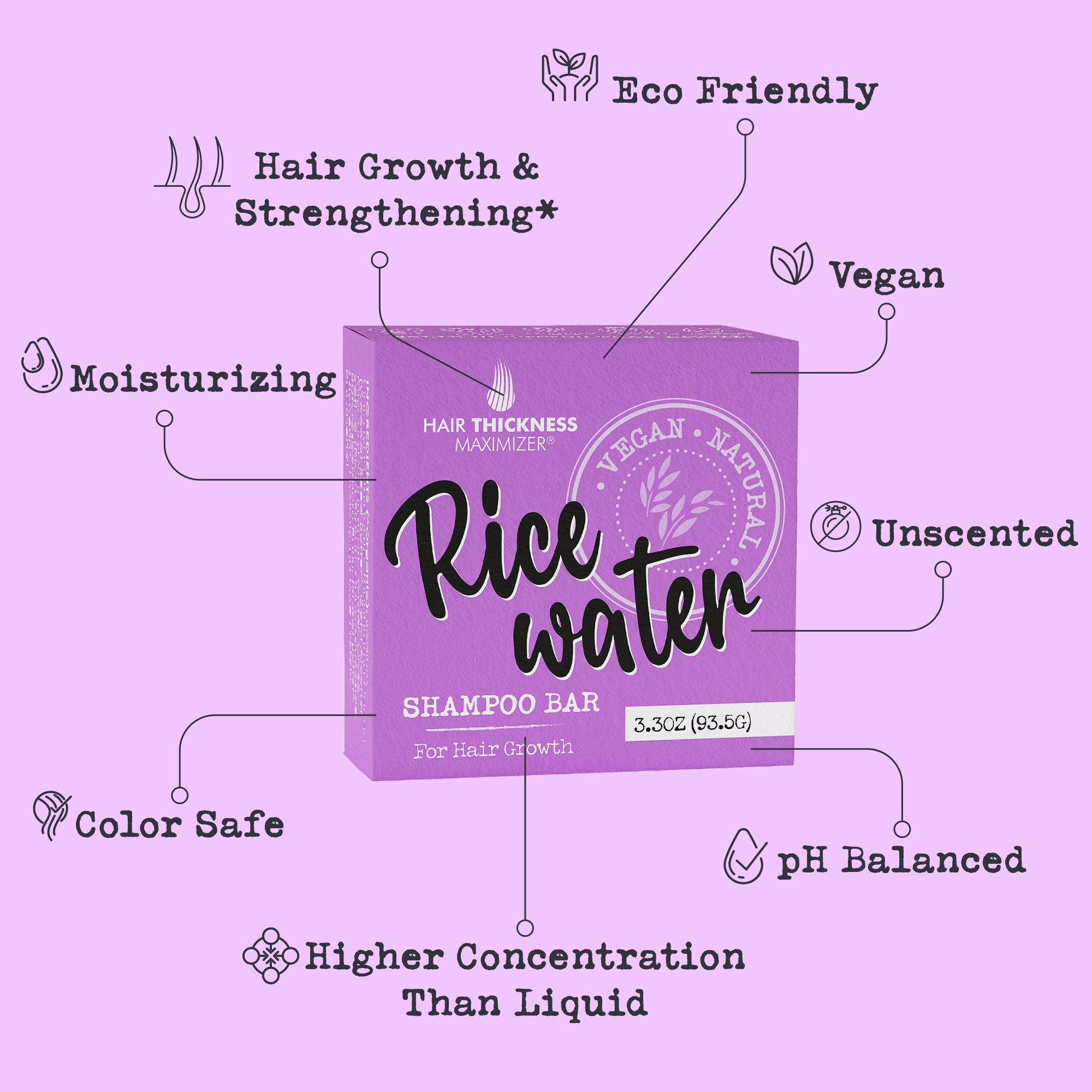 Rice Water Shampoo Bar For Hair Growth Hair Thickness Maximizer 2919