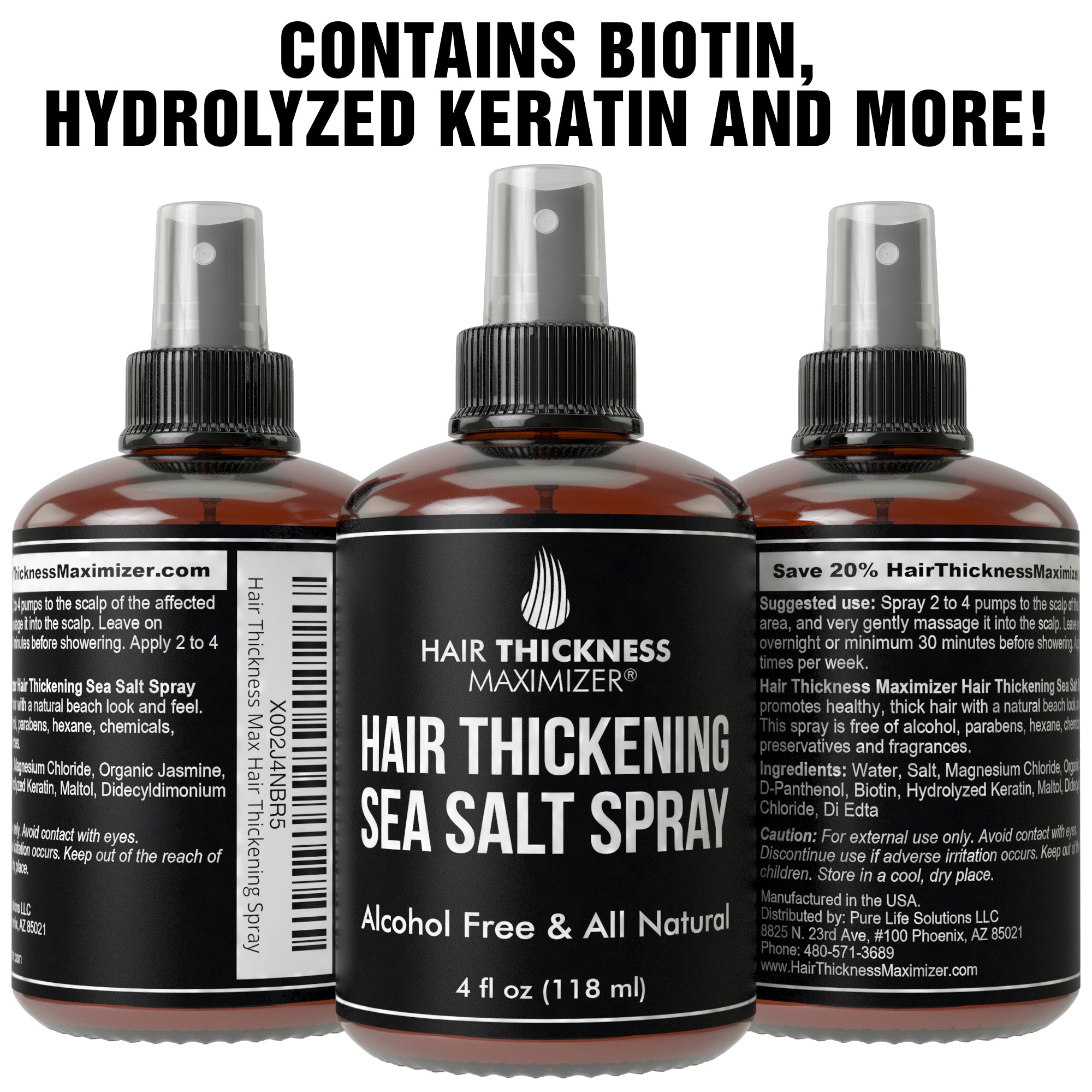 Sea Salt Spray For Hair Thickening – Hair Thickness Maximizer