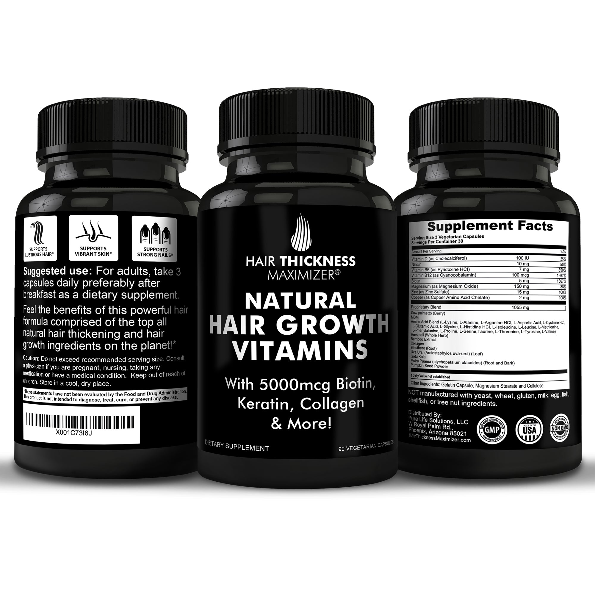 Amazon.com: Thick Hair Growth Vitamins– Hair Growth Pills With DHT Blocker  Stimulates Faster Hair Growth for Weak, Thinning Hair–Biotin Hair  Supplements with Keratin & Collagen Helps Men&Women Grow Perfect Hair. :  Beauty