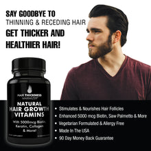 Natural Hair Growth Vitamins - For Stronger, Thicker Hair